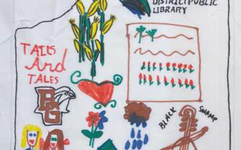 One of the squares created by Wood County youth in the Imagination Library program for quilts presented to Dolly Parton and First Lady Fran DeWine.