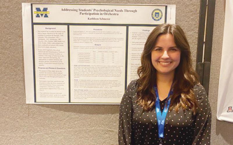 Kathleen Schnerer presents her master’s thesis at the American String Teachers Association Professional Development Conference.