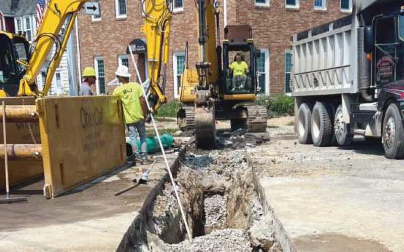 Above and below: Recent construction near the intersection of Louisiana and West Indiana avenues.