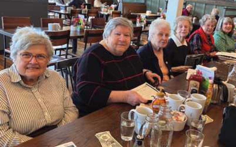 Ladies from the New Century Club, from left, Sue Schiffman, Pat Jacobsen, Helen Haas, Nancy Ruess and Jan Just.