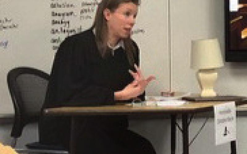 St. Rose students hold mock trial