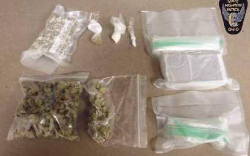 OHP troopers seized a number of illegal drugs during a traffic stop on I-75 in Wood County.