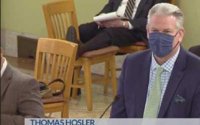 Superintendent Tom Hosler testifies on school funding bill