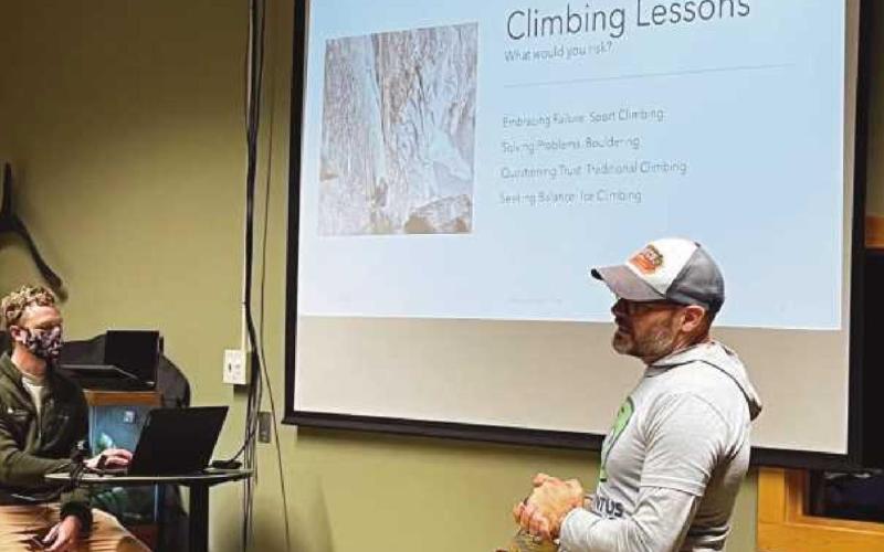 Professional rock climber shares adventures during presentation at W.W. Knight Preserve