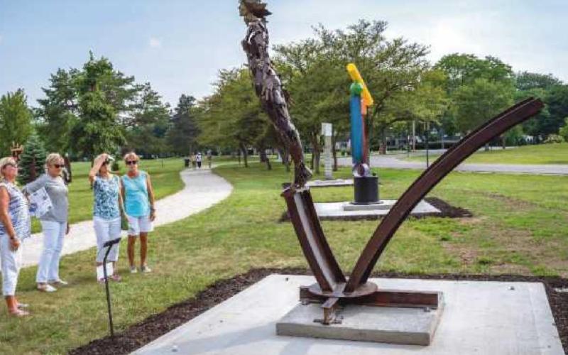 Visitors to the Sculpture Walk at Woodlands Park can pick their favorite and cast a vote for the Viewer’s Choice Award.
