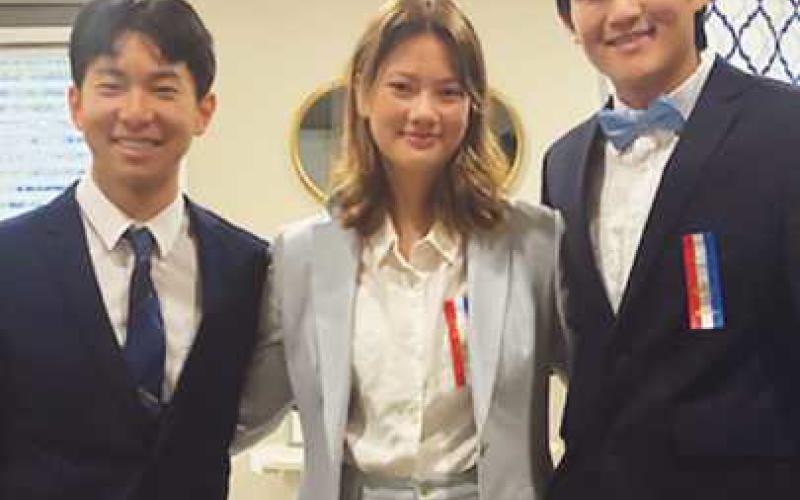 From left: Alex Ban, Iris Weisstein and Robinson Zhang.