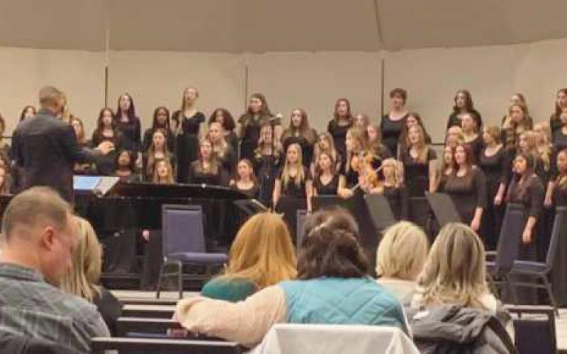 PHS Women’s Chorus during their performance at the OMEA Professional Development Conference.