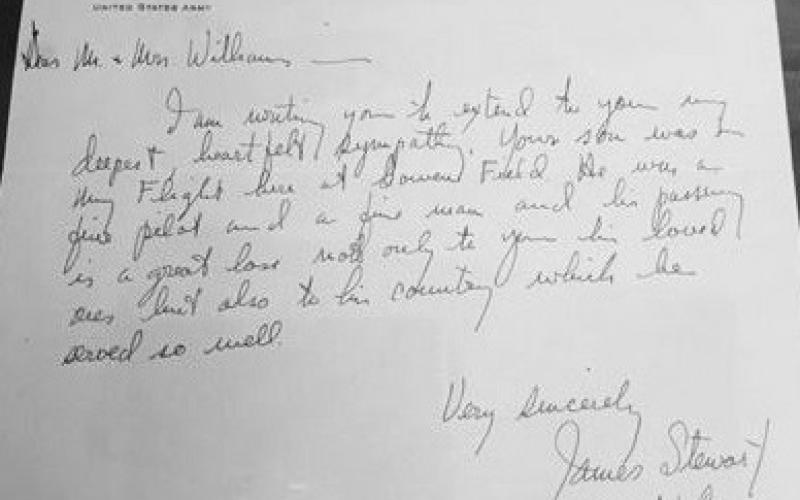Jimmy Stewart’s letter of condolence.