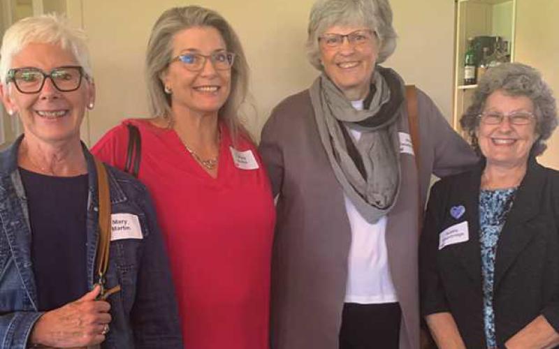 Members Mary Martin, Tracey Burns, Perrysburg resident Anne Kwiatkowski and Kathy Shortridge at the RWL.