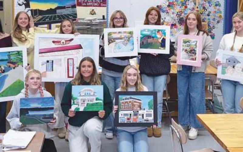 Honors painting class.