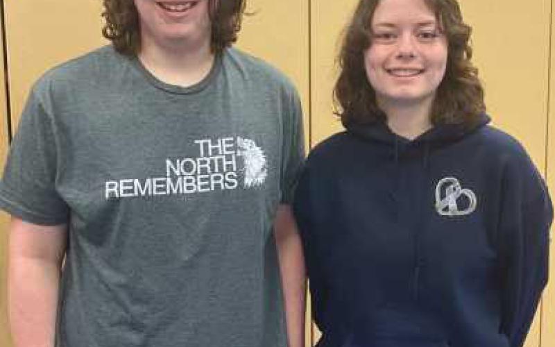 From left, playwrights Stephen Taylor III and Isabella Prater.