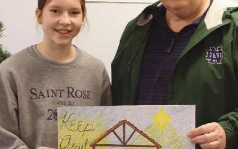 St. Rose students receive awards in Knights of Columbus Christmas contest