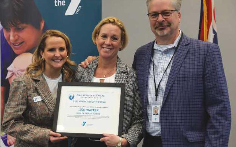 From left: Cristen Gilbert, CEO of the YMCA of North Central Ohio, and the current Alliance chair; Lisa Hawker, and Brad Toft, president/CEO YMCA of Greater Toledo.