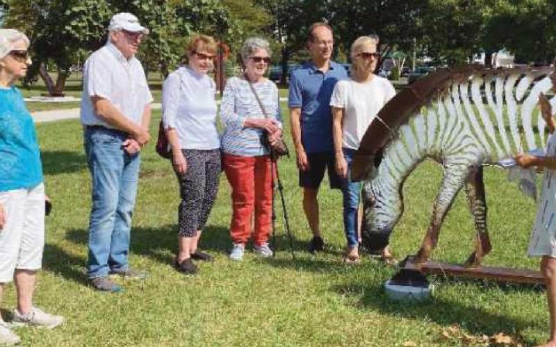 Robin Ballmer, far right, led the first tour composed of Ruth Lucius, Mark Weber, Nancy Kelley, Nancy Reuss and Steve and Stacy Hoffman.