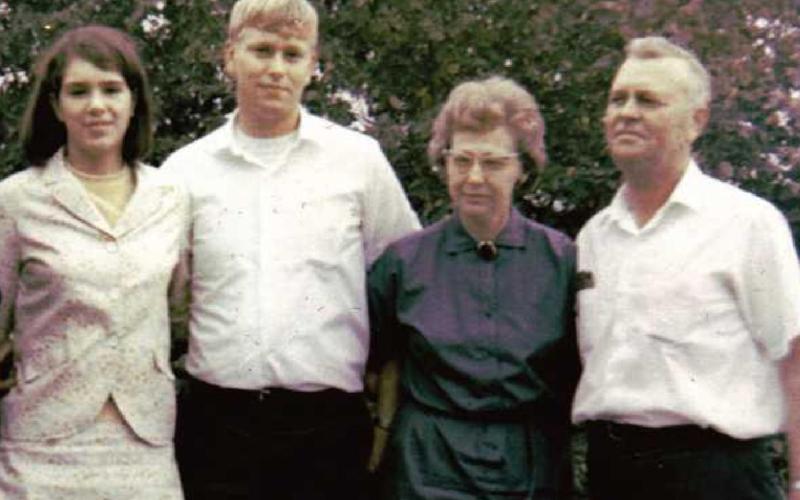 Jerry with fiancee Sally Brumback and parents Ruth and Gil Bockbrader.