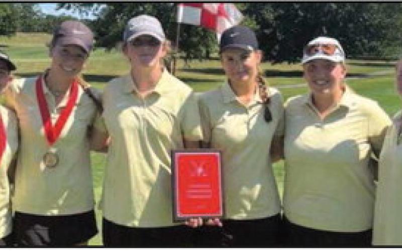 From left, Lexi VonDeylen, freshman; Kennedy Thacker, senior; Gracie McKay, sophomore; Lily Hileman, junior; Libby Graven, senior, and Izzy Fick, senior.