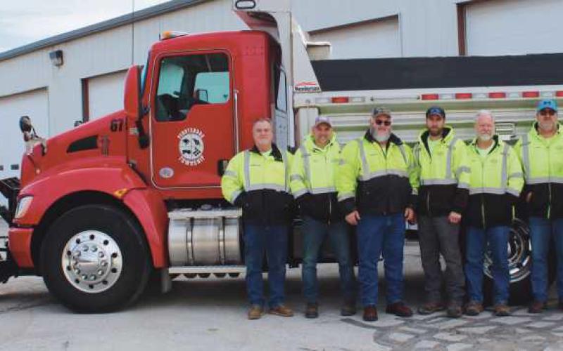 Marvin Conner, inset, and Perrysburg Township maintenance crew.