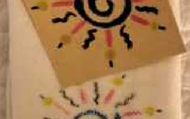 Sandpaper crayon transfers