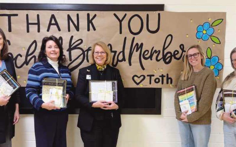 From left: Board members Susan Rowland Miller, Laura Meinke, Sue Larimer, Casey Haywood and Denise Phillips.