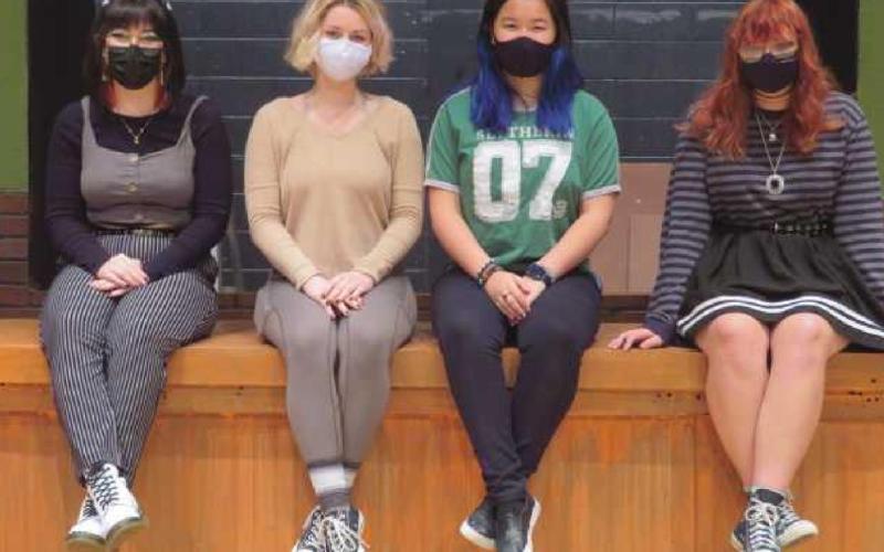 Make-up crew, from left: Alex Hubaker, Ashley Masters, Grace Soto and Annabell LaGesse.