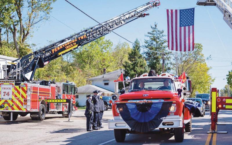 Perrysburg Township, area fire departments remember Troy Bernhard