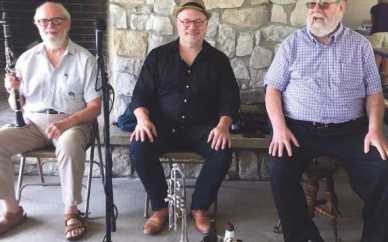 Band members are, from left: Ray Heitger, Dave Kosmyna and Ragtime Rick.