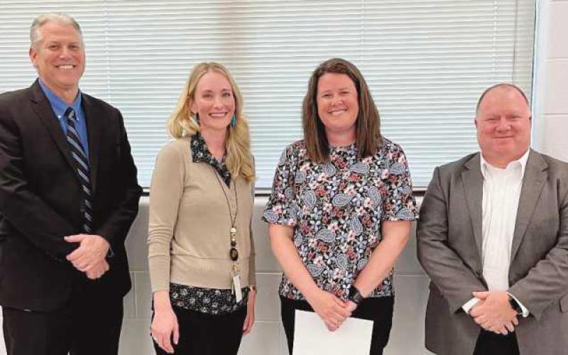 PHS math teacher Tara Zechman was honored by Superintendent Tom Hosler and the board for being selected as a state finalist for the Presidential Awards for Excellence in Mathematics and Science Teaching.