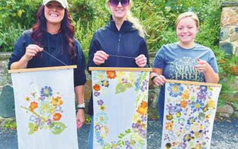Examples of botanical eco printing.