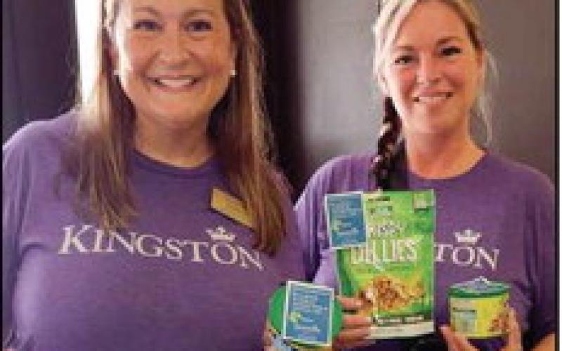 Kingston Residence of Perrysburg Executive Director Karen Burnard, left, and Mandie Mathews, RN and director of nursing, delivered dill pickle goodies to local businesses recently in celebration of pickle month. Learn more about senior and/or memory care by calling 419-872-6200 or visiting 333 East South Boundary Street.