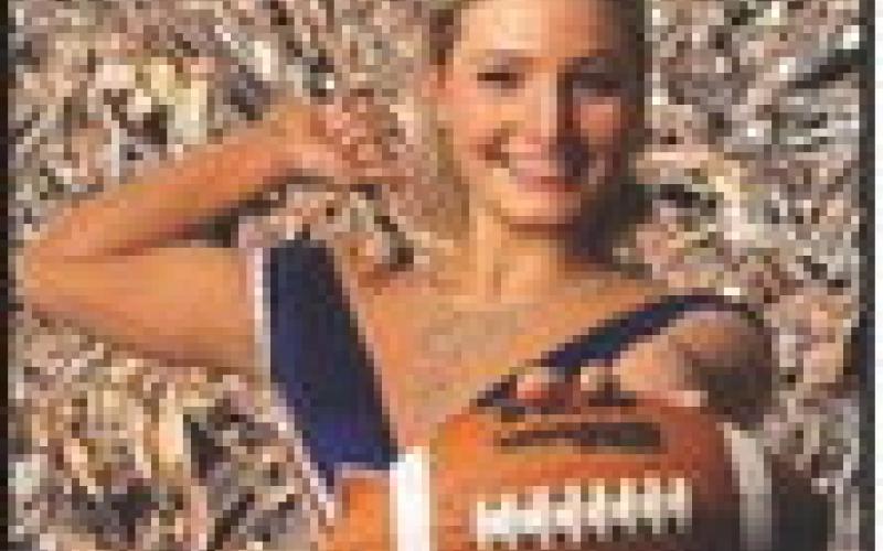 University of Illinois twirler Ellie Garst.
