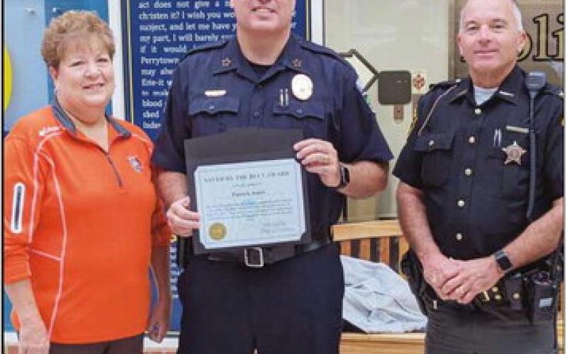 Chief Jones receives Saved by the Belt award