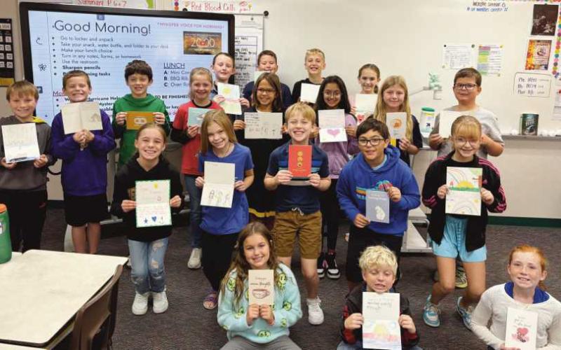 Fourth graders send encouragement to rescue workers