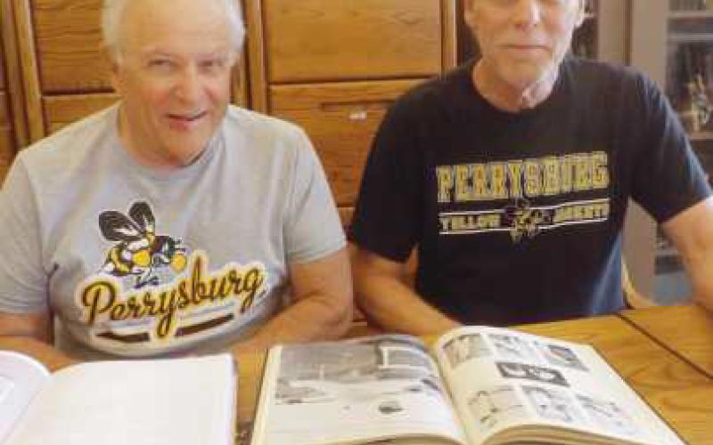 R.J. Steinline, left, held PHS record with 57 tackles in 1955. Rick Steinline, right, helped lead PHS to an undefeated season in 1962.