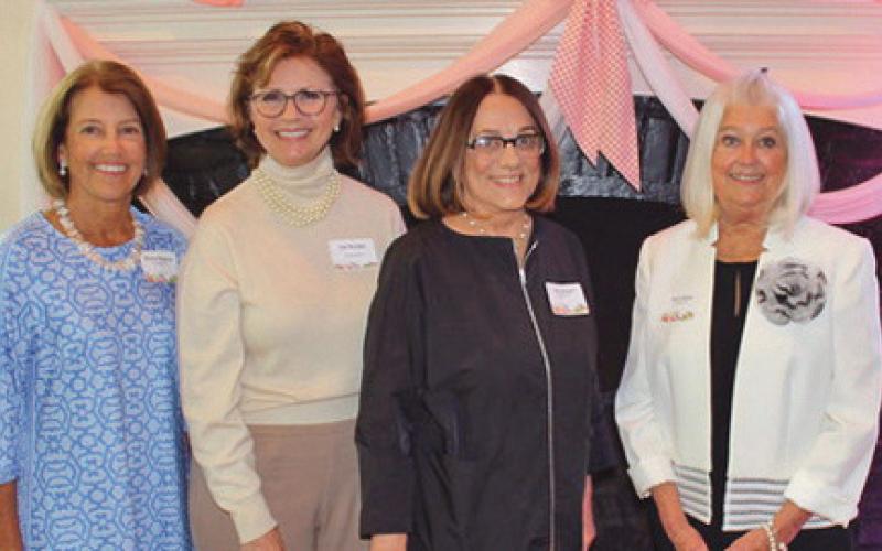 From left are Country Garden Club 90th anniversary co-chairs Karen Hinkston and Ann Worden, and committee members Judy Reitzel and Sherie Robarge.