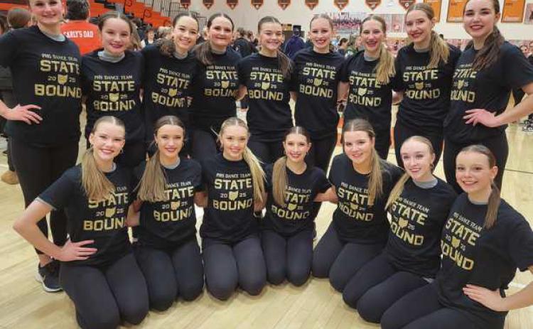 From left to right, in back: Lily Shields, Anna Costell, Liza Krasikova, Bella Shields, Preslie McDonald, Camryn Bruderly, Morgan Allesee, Stella Dockins and Anna Waldo. Front: India DeBruin, Claire Myers, Lilli Bullock, Sutherlin Bly, Kate Prindle, Peyton Lynch and Lyla Fischer