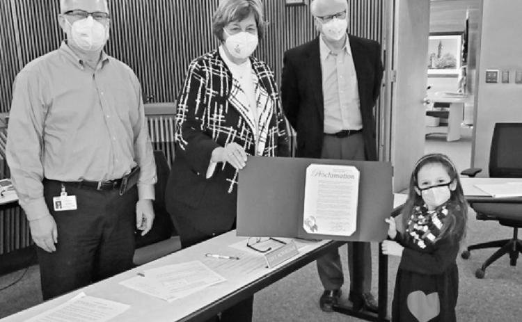 Wood County commissioners recognize Congenital Heart Defect Awareness Week