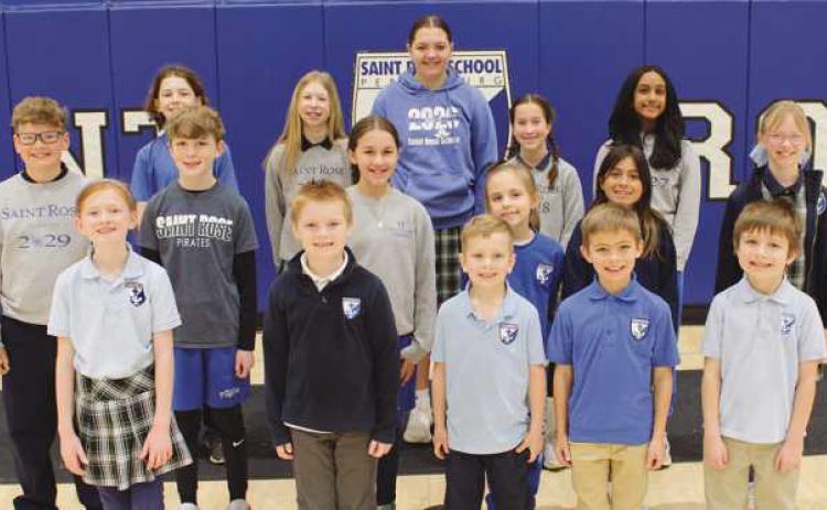 March students of the month at St. Rose