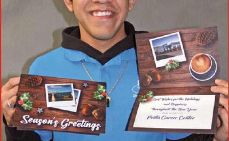 Penta student designs holiday cards for career center