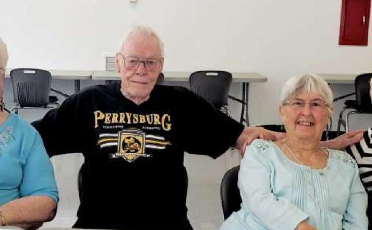 Iona Eckel, William “Bill” King Jr., Betty Kopp and Betty Artz enjoyed their 74th class reunion June 28.
