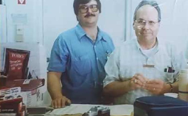 Mike Smith and his father, Merle, in earlier days.