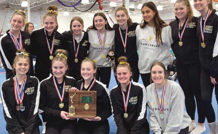 Jacket gymnasts take first place at districts
