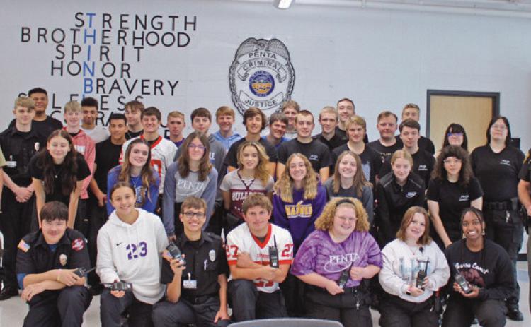 Sheriff presents radios to Penta criminal justice students