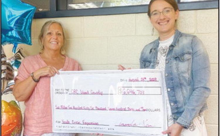 Pictured from left, Melanie Vandyne, executive director of the CRC and Amanda Kern, executive director of the WCADAMHS board.