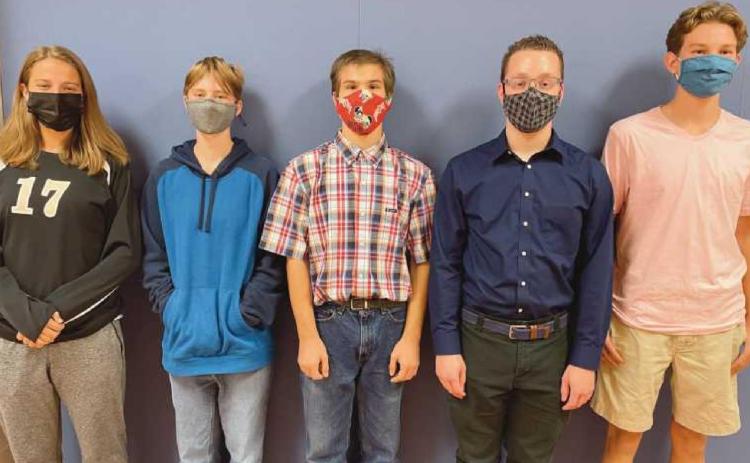 From left: Lauren Sandberg, Emmett Bohney, Adam Hanneman, Michael Brown and Nathan Thompson. Not pictured: Lillian Dalton.