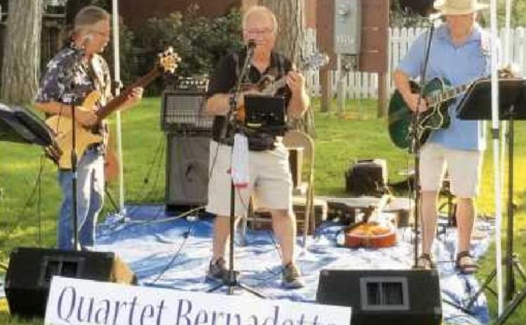 Quartet Bernadette members are, from left, Tim Berry, Larry Reinstein and Dennis Gwynne.
