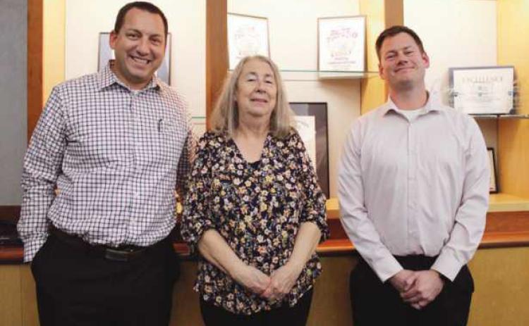 Joining the Penta Career Center board of education are, from left, new board members Kris Campbell of Perrysburg Schools; Peggy Thompson, representing Bowling Green City Schools, and Ross Stambaugh of the Northwest Ohio Educational Service Center. All three are serving terms that expire December 31, 2026.