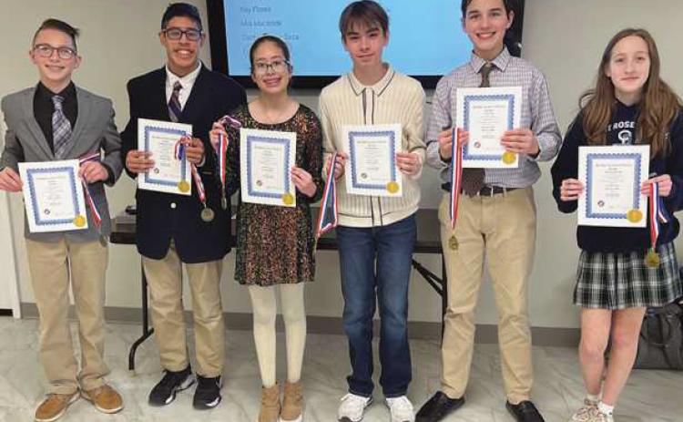 From left, Liam Toon, Santiago Rios-Sosa, Mia MacBride, Ray Flores, James Daly and Sabrina Cleveland.