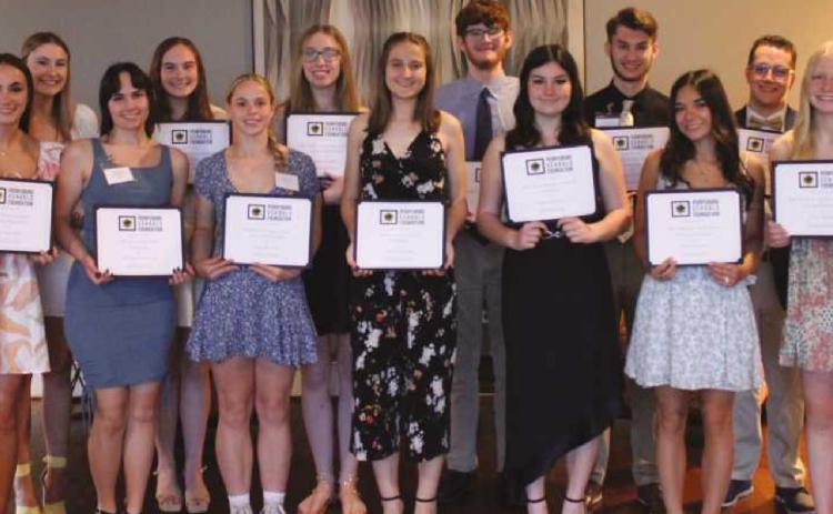 Above are recipients of scholarships presented at the Perrysburg Schools Foundation recognition banquet.