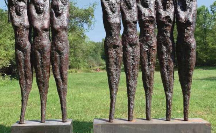 Above, ‘Wall’ by Mark Chatterley, one of the works featured in the new Sculpture Walk exhibit.