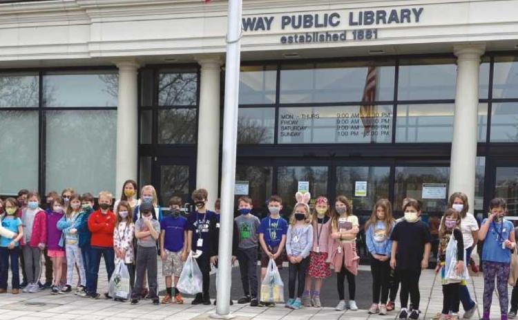 St. Rose second-graders enjoy visit to Way Library